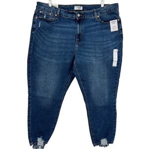Denizen from Levi's Boyfriend Distressed Super Stretch Blue Jeans Plus Sz 24 NWT